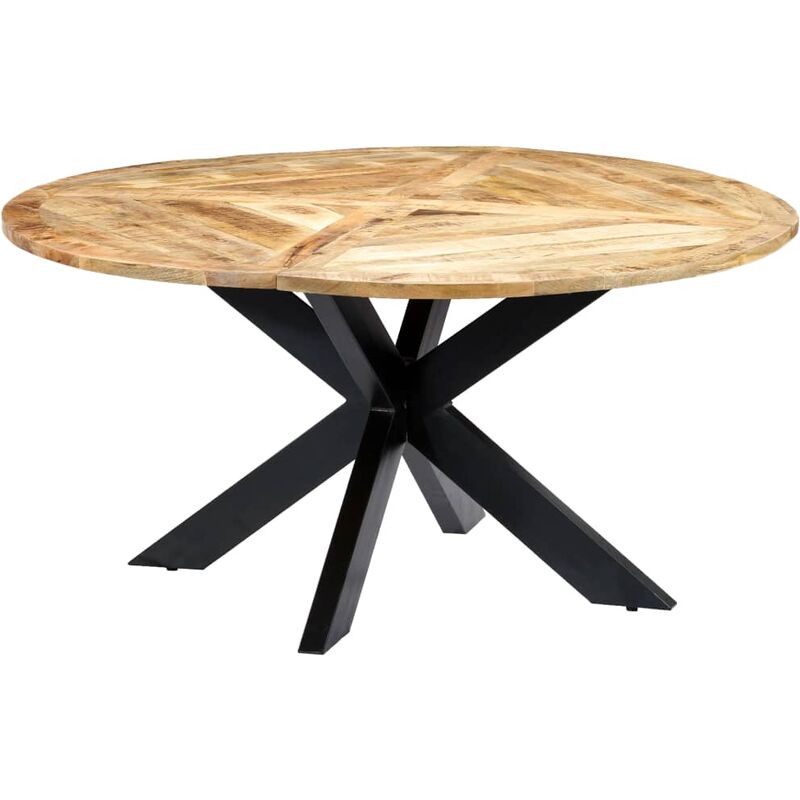 

Mesa de comedor redonda de madera maciza de mango 150x76 cm