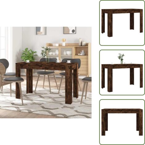 Mesa de comedor roble ahumado - vidaXL Mesa de comedor madera de ingeniería roble ahumado 120x60x76 cm - Mesa de comedor resistente