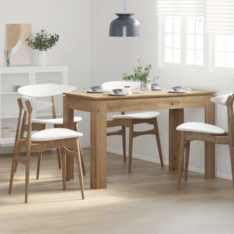 Mesa de Comedor Roble Artesano 120x60x76cm madera reconstituida