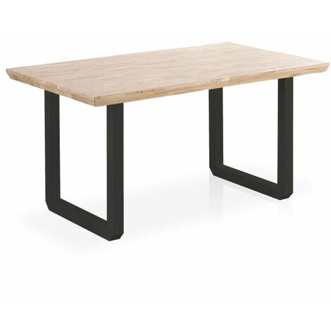 Mesa de comedor Roma Negro - Roble 90cm (ancho) x 76cm (alto)