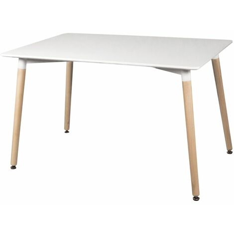 Mesa de comedor Suecia Blanco - Madera de haya 80cm (ancho) x 74,5cm (alto)