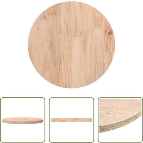 Mesa de comedor -  Superficie de mesa madera maciza de pino Ø40x2,5 cm