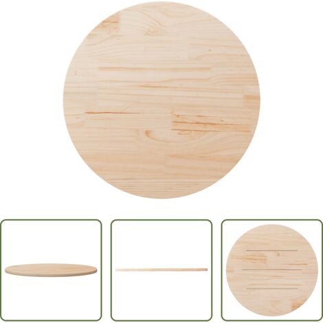 Mesa de comedor -  Superficie de mesa madera maciza de pino Ø90x2,5 cm
