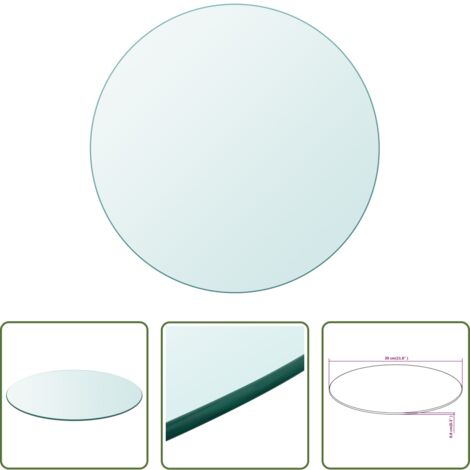 Mesa de comedor -  Tablero de cristal templado redondo 300 mm
