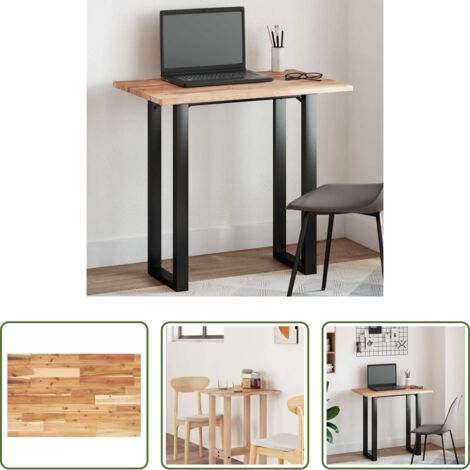 Mesa de comedor -  Tablero de mesa rectangular madera maciza acacia 100x50x2 cm