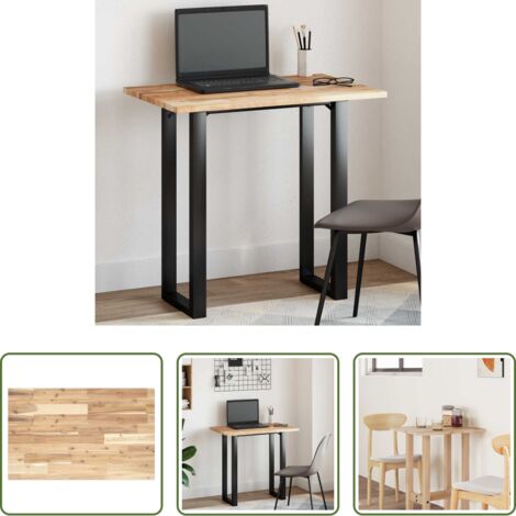 Mesa de comedor -  Tablero de mesa rectangular madera maciza acacia 100x50x2 cm