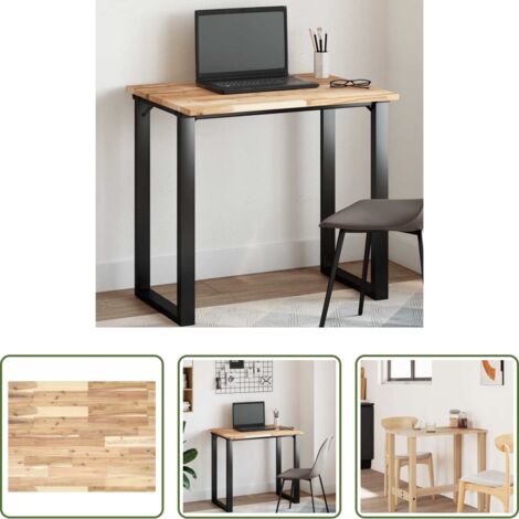 Mesa de comedor -  Tablero de mesa rectangular madera maciza acacia 100x60x2 cm