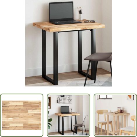 Mesa de comedor -  Tablero de mesa rectangular madera maciza acacia 100x60x4 cm
