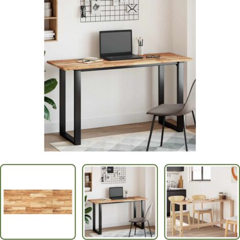 Mesa de comedor -  Tablero de mesa rectangular madera maciza acacia 120x50x2 cm