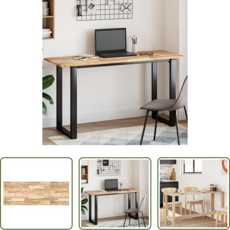 Mesa de comedor -  Tablero de mesa rectangular madera maciza acacia 120x50x2 cm