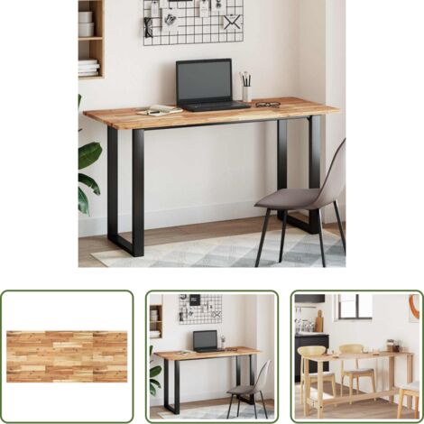 Mesa de comedor -  Tablero de mesa rectangular madera maciza acacia 120x60x2 cm