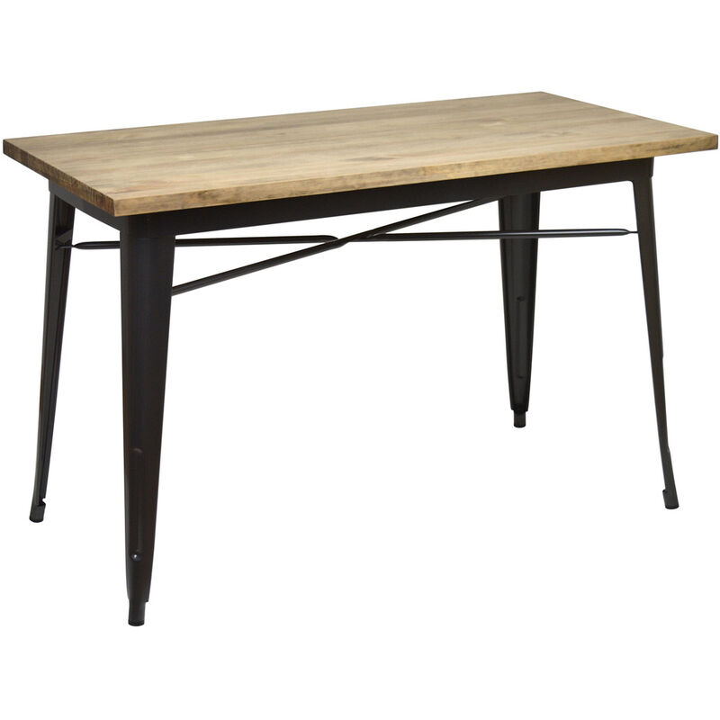 

BHD - Mesa de comedor Tudix Vintage Industrial. 80X120x75cm 30mm. Gunmetal