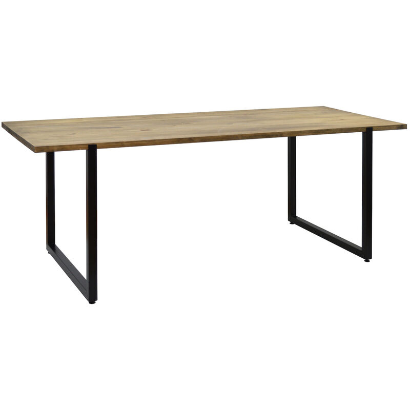 

Mesa de comedor uley estilo vintage industrial 80x160x76cm 30mm negro Rogal