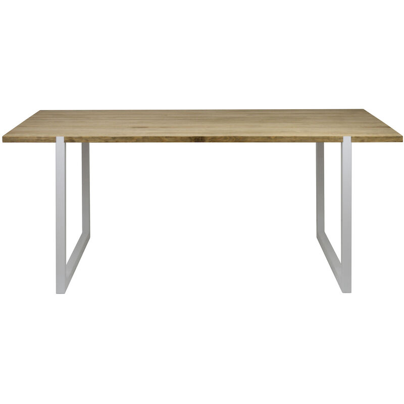 

Rogal - Mesa de comedor uley estilo vintage industrial 80x180x76cm 30mm blanco