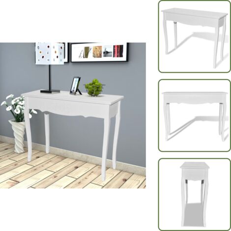 Mesa de comedor - vidaXL Mesa consola de tocador blanco - Mesa de pasillo