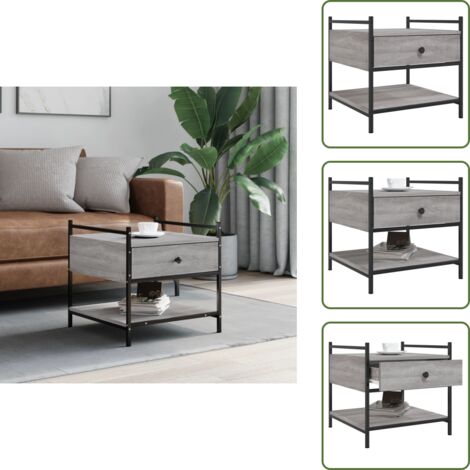 Mesa de comedor - vidaXL Mesa de centro madera de ingeniería gris Sonoma 50x50x50 cm - Mesa de centro gris