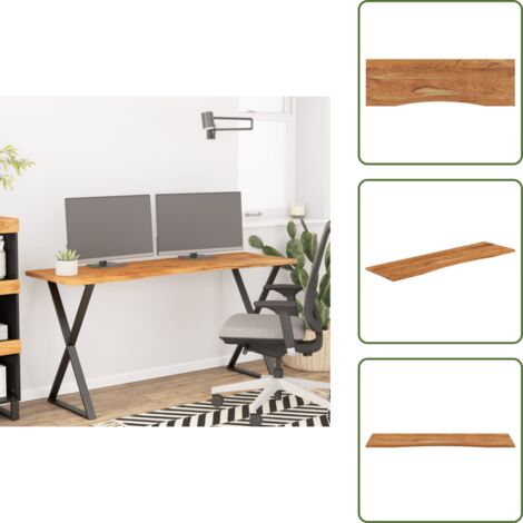 Mesa de comedor - vidaXL Tablero de escritorio rectangular madera acacia 160x50x2,5 cm - Mesa de ordenador