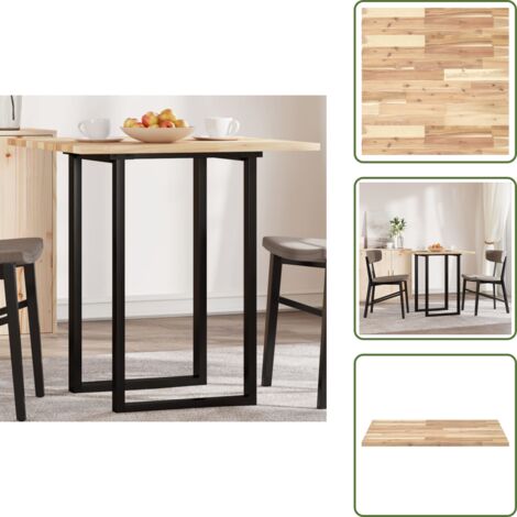Mesa de comedor - vidaXL Tablero de mesa cuadrado madera maciza de acacia 70x70x2 cm - Mesa bistro