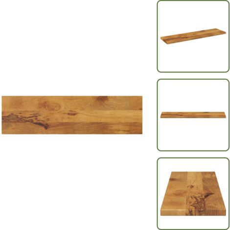 Mesa de comedor - vidaXL Tablero de mesa rectangular madera maciza mango 120x20x3,8 cm - Mesa de madera con veta