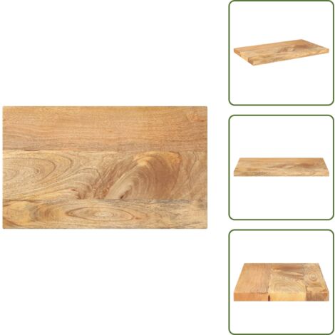 Mesa de comedor - vidaXL Tablero de mesa rectangular madera maciza mango 50x20x3,8 cm - Superficie de mesa