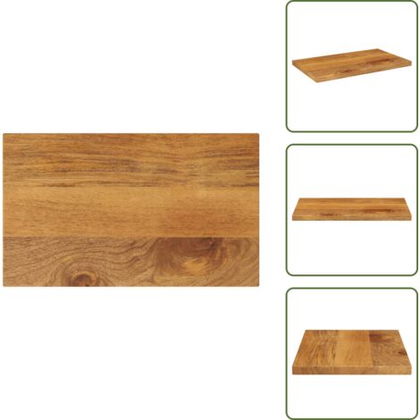 Mesa de comedor - vidaXL Tablero de mesa rectangular madera maciza mango 60x20x3,8 cm - Madera maciza