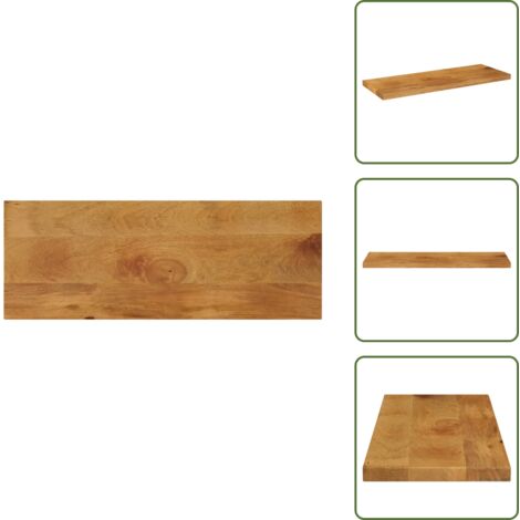 Mesa de comedor - vidaXL Tablero de mesa rectangular madera maciza mango 70x30x3,8 cm - Mesa de madera rústica