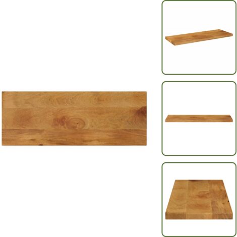 Mesa de comedor - vidaXL Tablero de mesa rectangular madera maciza mango 80x20x3,8 cm - Superficie de mesa