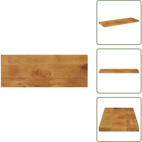 Mesa de comedor - vidaXL Tablero de mesa rectangular madera maciza mango 80x30x3,8 cm - Mesa de madera con veta