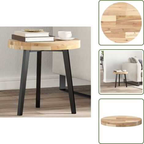 Mesa de comedor - vidaXL Tablero de mesa redondo madera maciza de acacia Ø40x4 cm - Mesa de bar