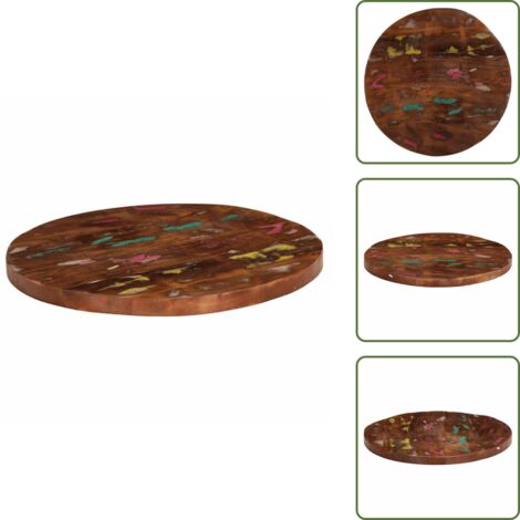 Mesa de comedor - vidaXL Tablero de mesa redondo madera maciza reciclada Ø 40x1,5 cm - Mesa de cocina
