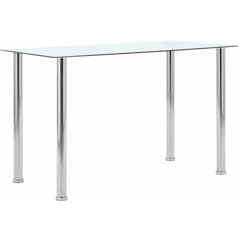 

Mesa de comedor vidrio templado transparente 120x60x75 cm