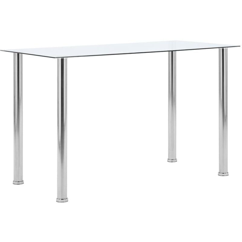 

Mesa de comedor vidrio templado transparente 120x60x75 cm - Transparente