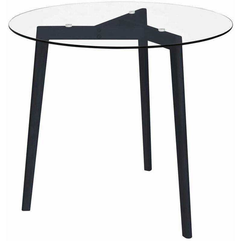 

Happyshopping - Mesa de comedor vidrio templado transparente 80 cm