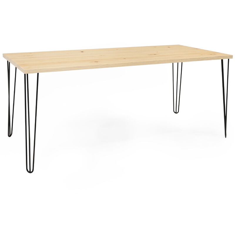 

Mesa de comedor Noa natural y negra 180 cm