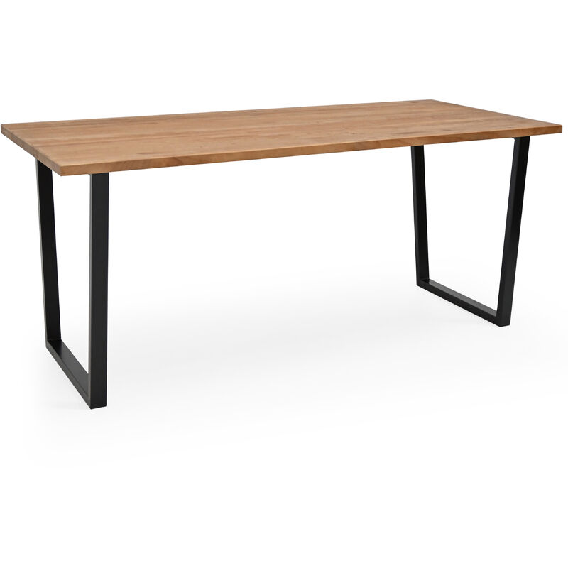 

Decowood - Mesa de comedor Gala envejecida y negra 140cm