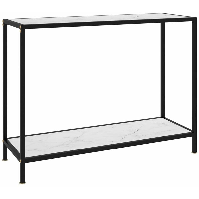 

Mesa de consola blanco vidrio templado 100x35x75 cm
