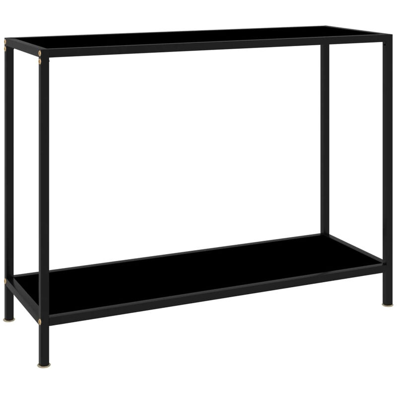 

Mesa de consola negro vidrio templado 100x35x75 cm