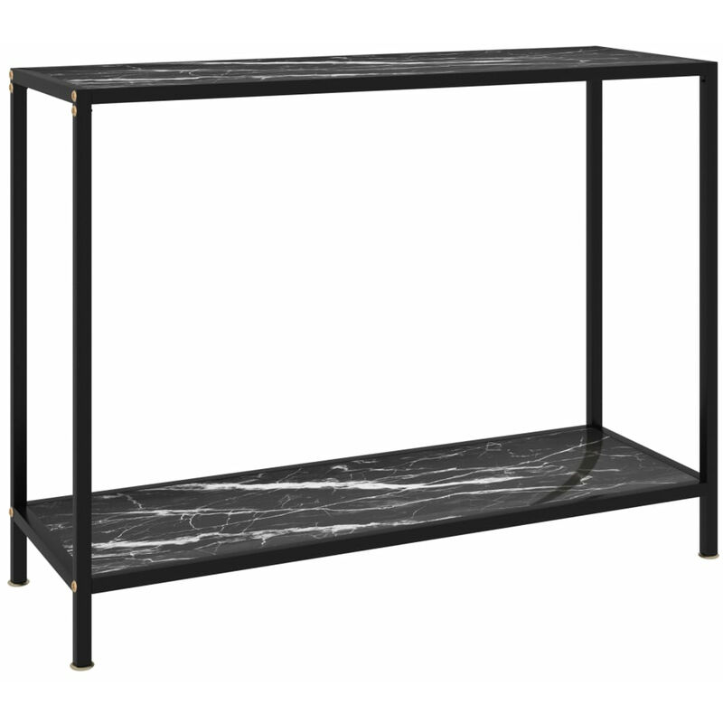 

Mesa de consola negro vidrio templado 100x35x75 cm