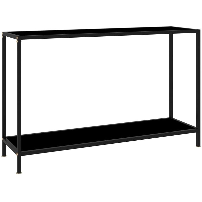 

Youthup - Mesa de consola negro vidrio templado 120x35x75 cm - Negro