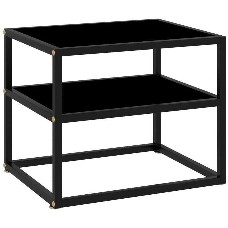 

Youthup - Mesa de consola negro vidrio templado 50x40x40 cm - Negro