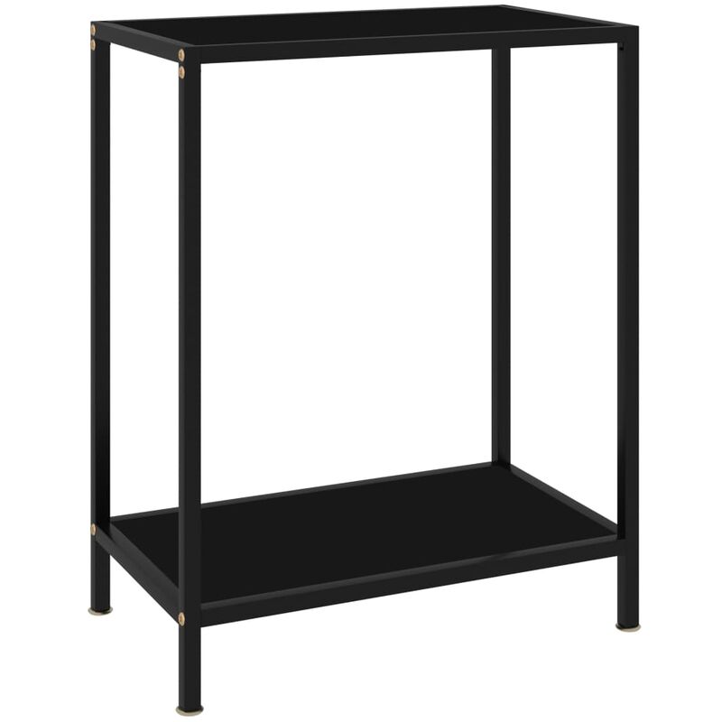 

Youthup - Mesa de consola negro vidrio templado 60x35x75 cm - Negro