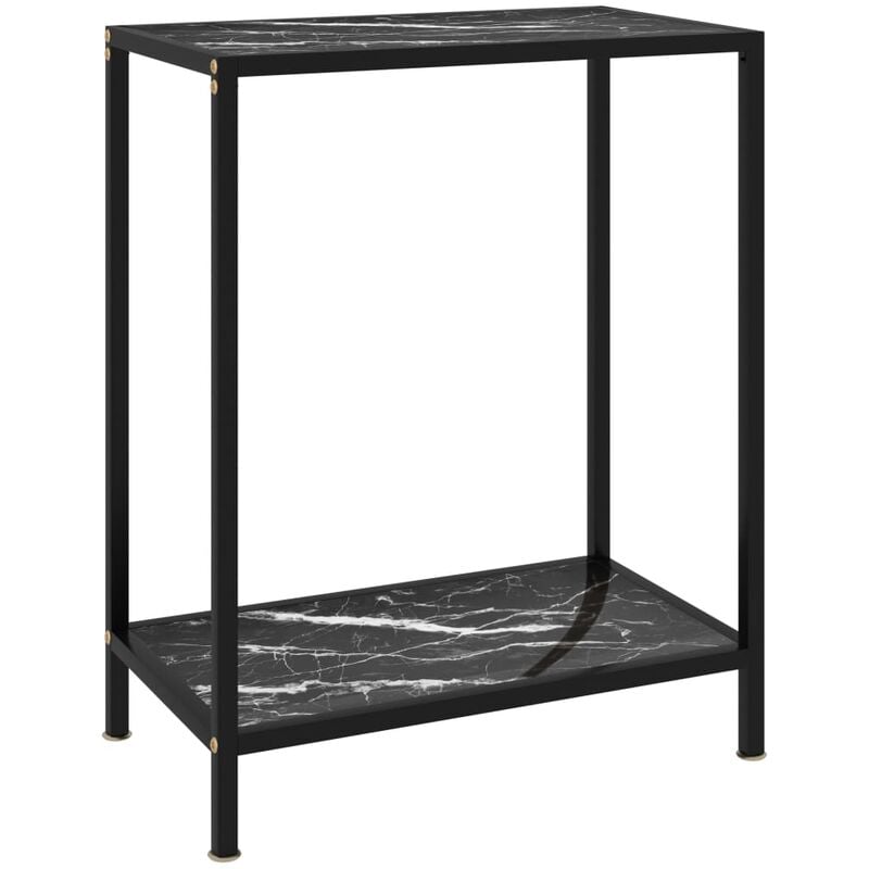 

Youthup - Mesa de consola negro vidrio templado 60x35x75 cm - Negro