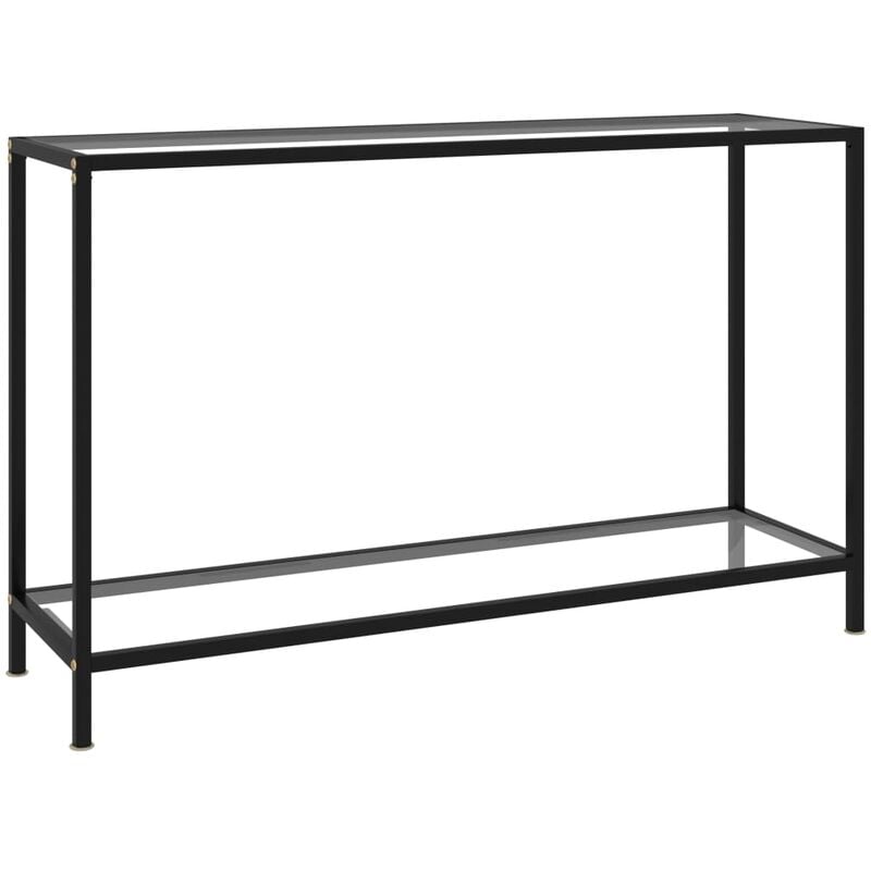 

Mesa de consola transparente vidrio templado 120x35x75 cm