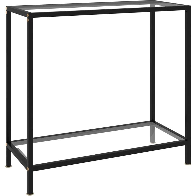 

Mesa de consola transparente vidrio templado 80x35x75 cm