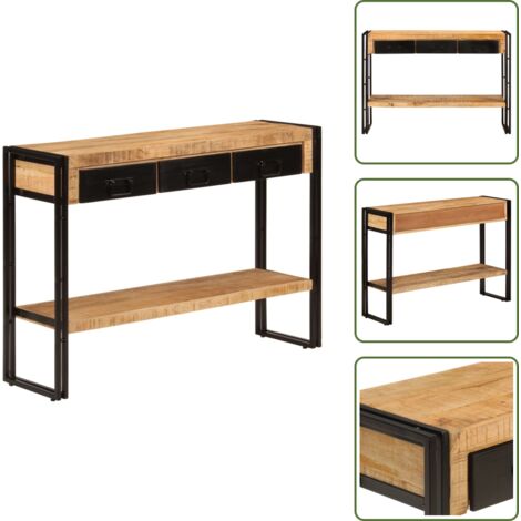 Mesa de consola - vidaXL Mesa consola madera maciza de mango 110x30x76 cm - Madera de mango