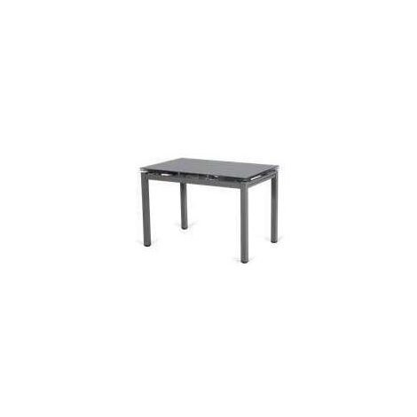 Mesa de cristal extensible para cocina modelo Ara. 85-1135cm(ancho) 76cm(altura) 40cm(fondo)