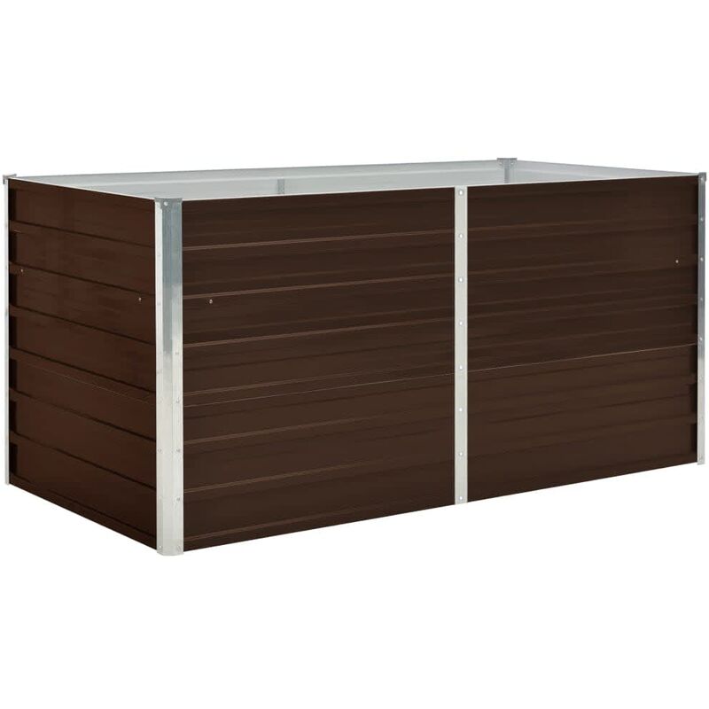 

Mesa de cultivo de acero galvanizado marrón 160x80x77 cm - Marrón