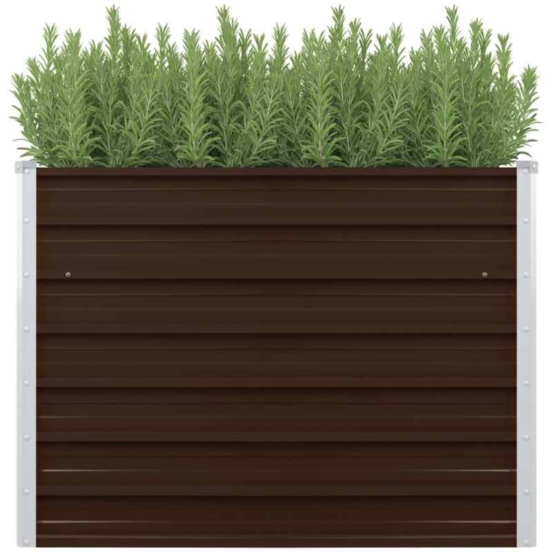 

vidaXL Mesa de cultivo de acero galvanizado marrón 100x100x77 cm - Marrón