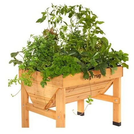 Mesa De Cultivo De Madera Vegtrug Mediana