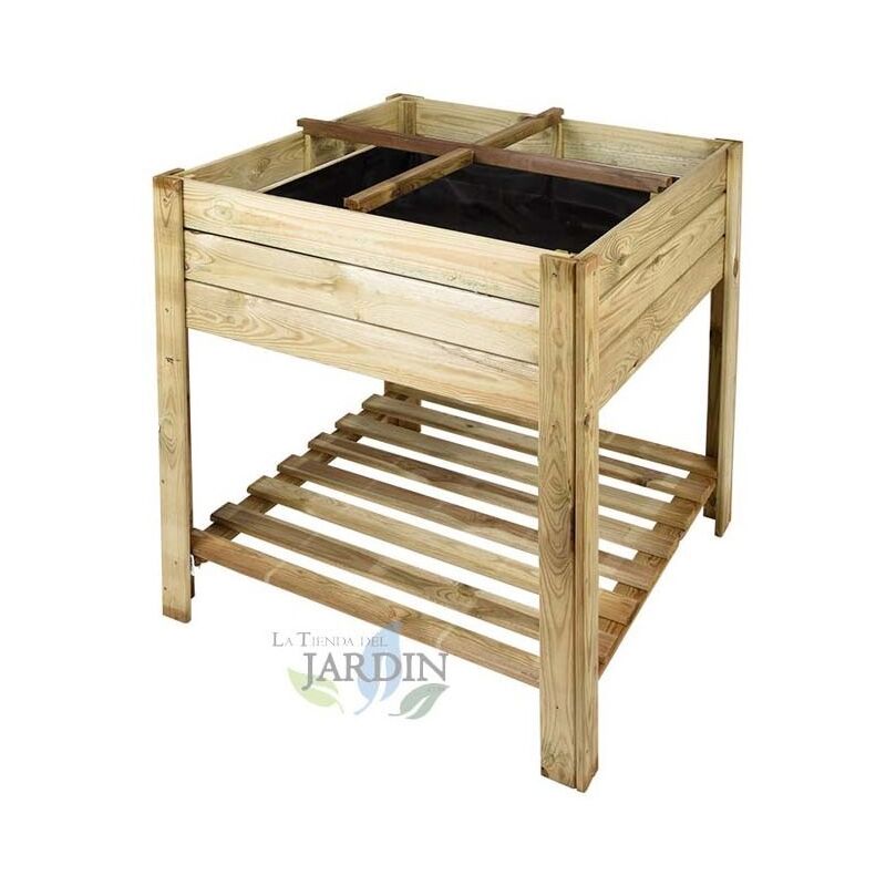 

Mesa de cultivo madera cuadrado 80 x 80 x 80 cm